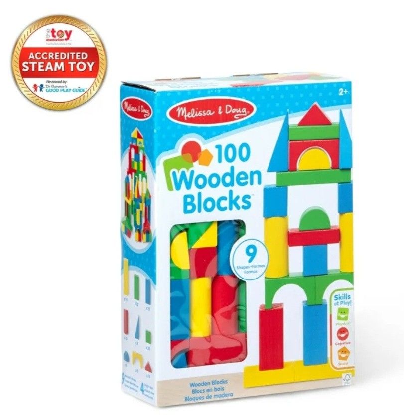 Melissa & Doug 100 Wood Blocks