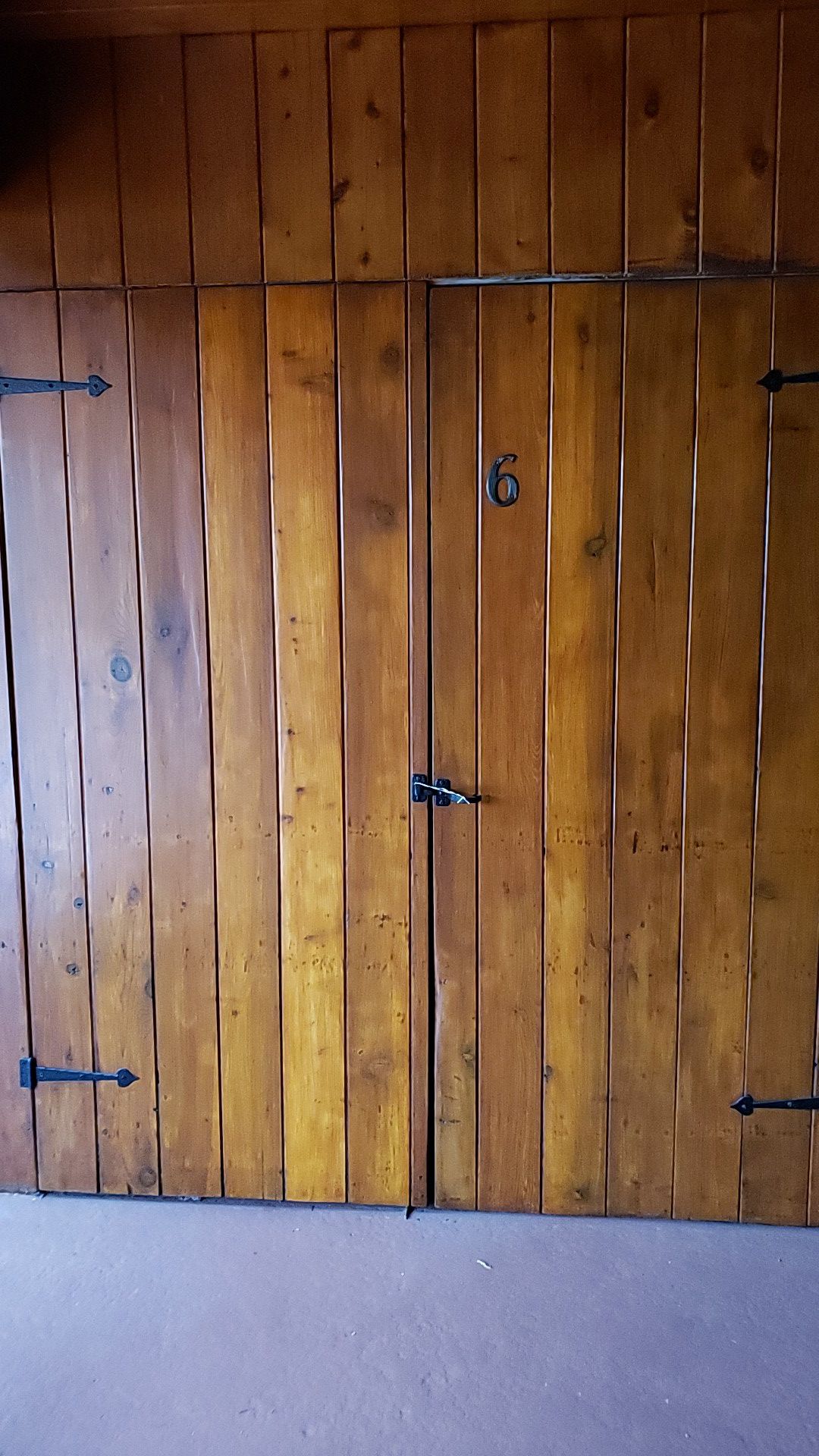 6 sets of storage double doors