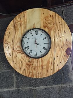 Rustic clock hand made.