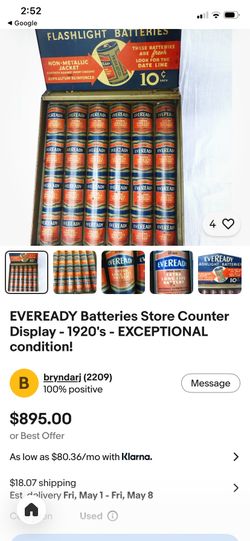 Vintage Battery stand and checker