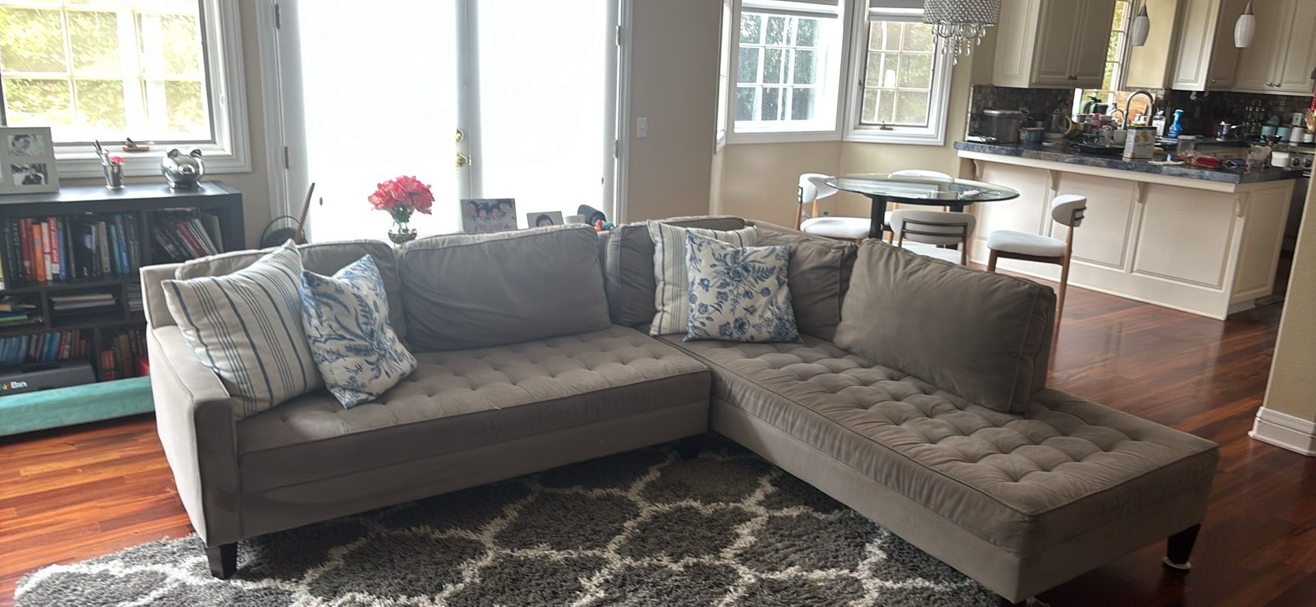 Z Gallerie Gray Sectional