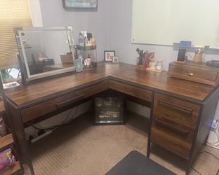 Corner L Shaped Wood Desk