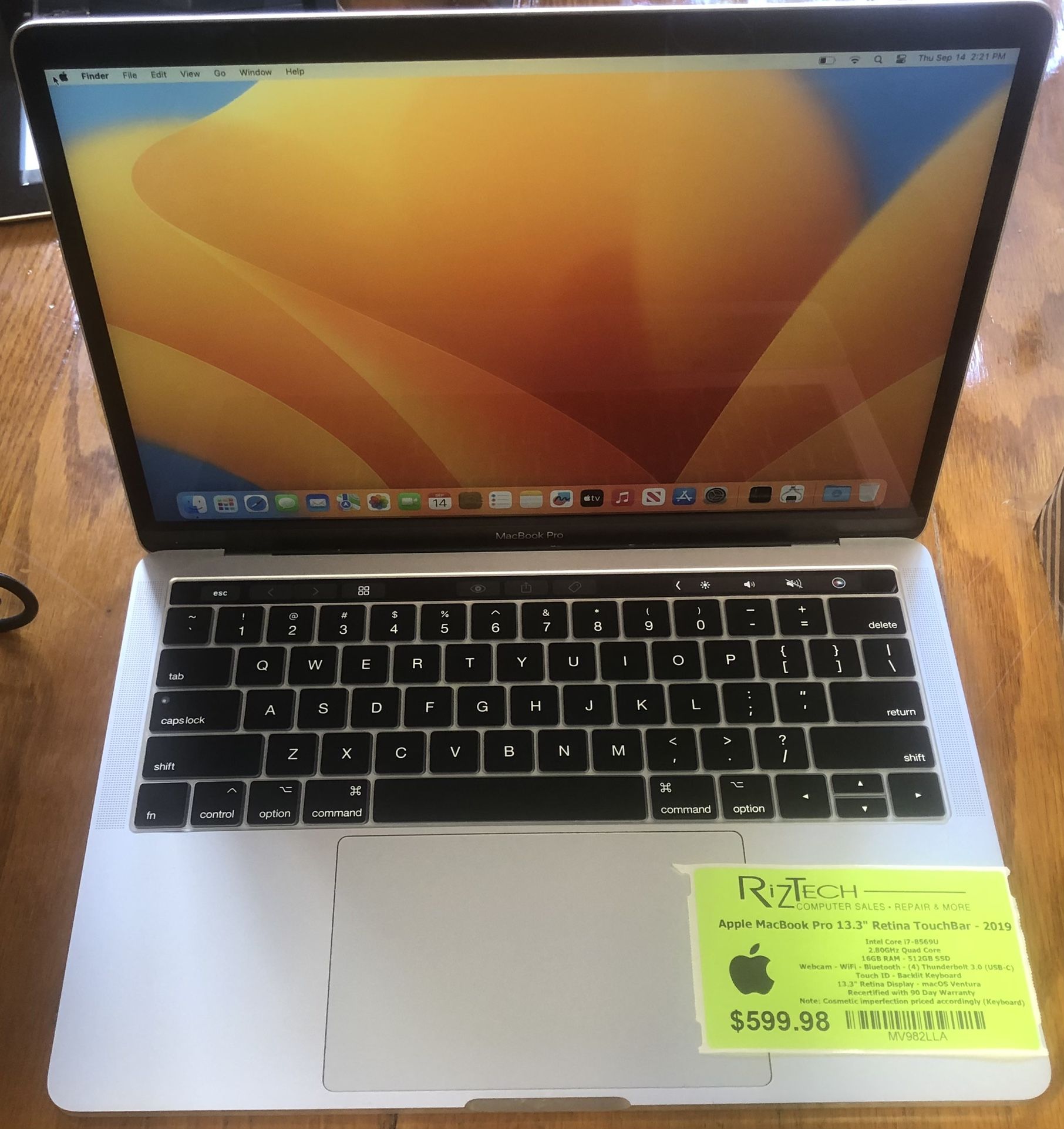 Apple MacBook Pro 13.3" Retina TouchBar - 2019