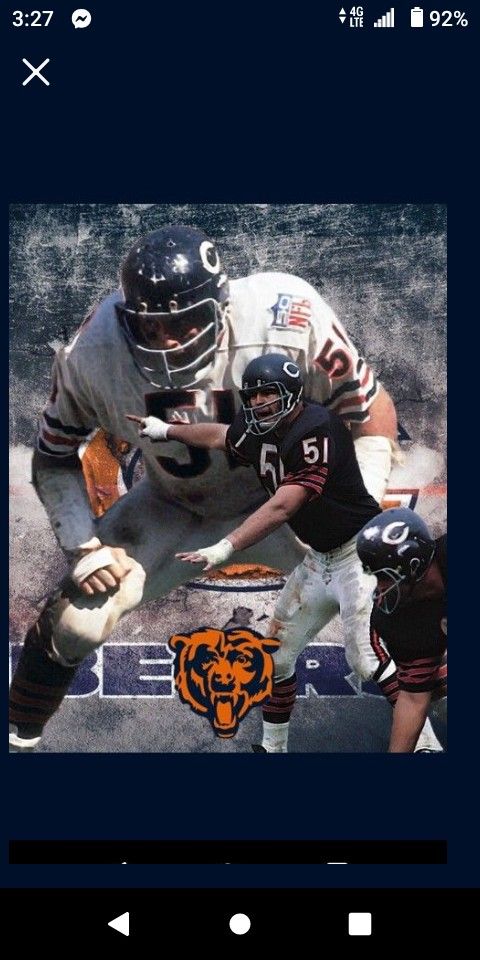 Chicago Bears Dick Butkus Lithograph