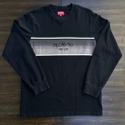 Supreme New York Long Sleeve – Black – Size Medium (Authentic)