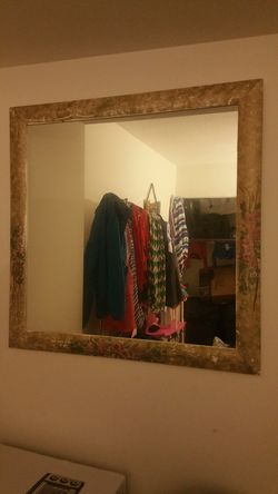 antique painted mirror