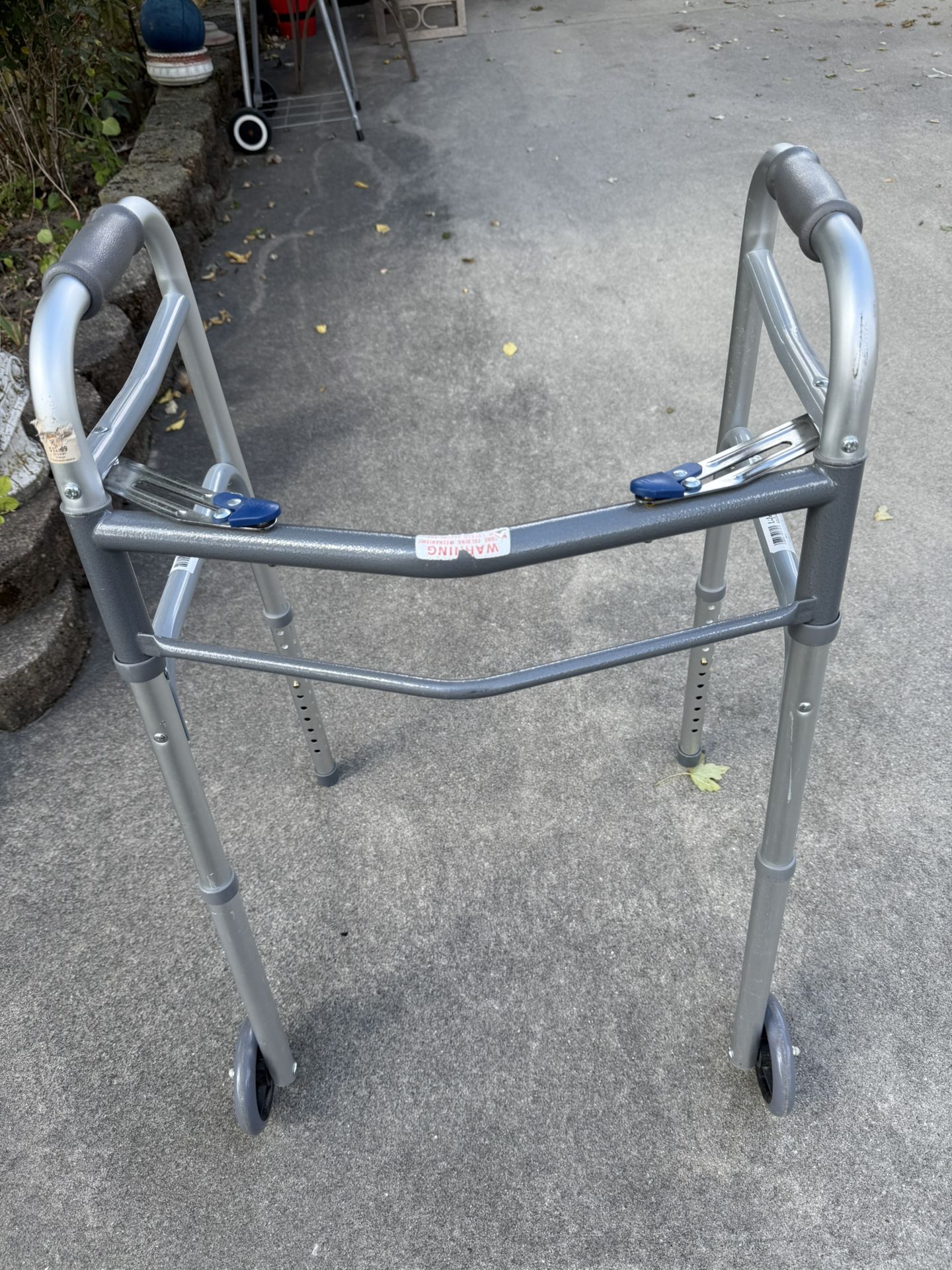 Aluminum Walker With Wheels In Front Like New