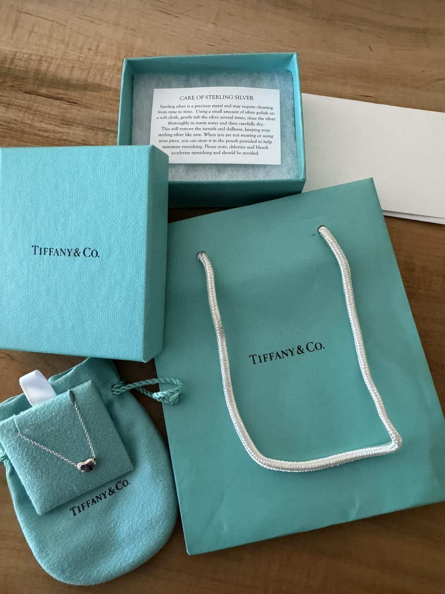 Tiffany & Co Sterling Silver Bean Necklace