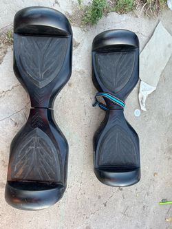 Two Black Hoverboards — Swagtron and Generic