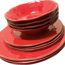 Rustic Red Dinnerware set 