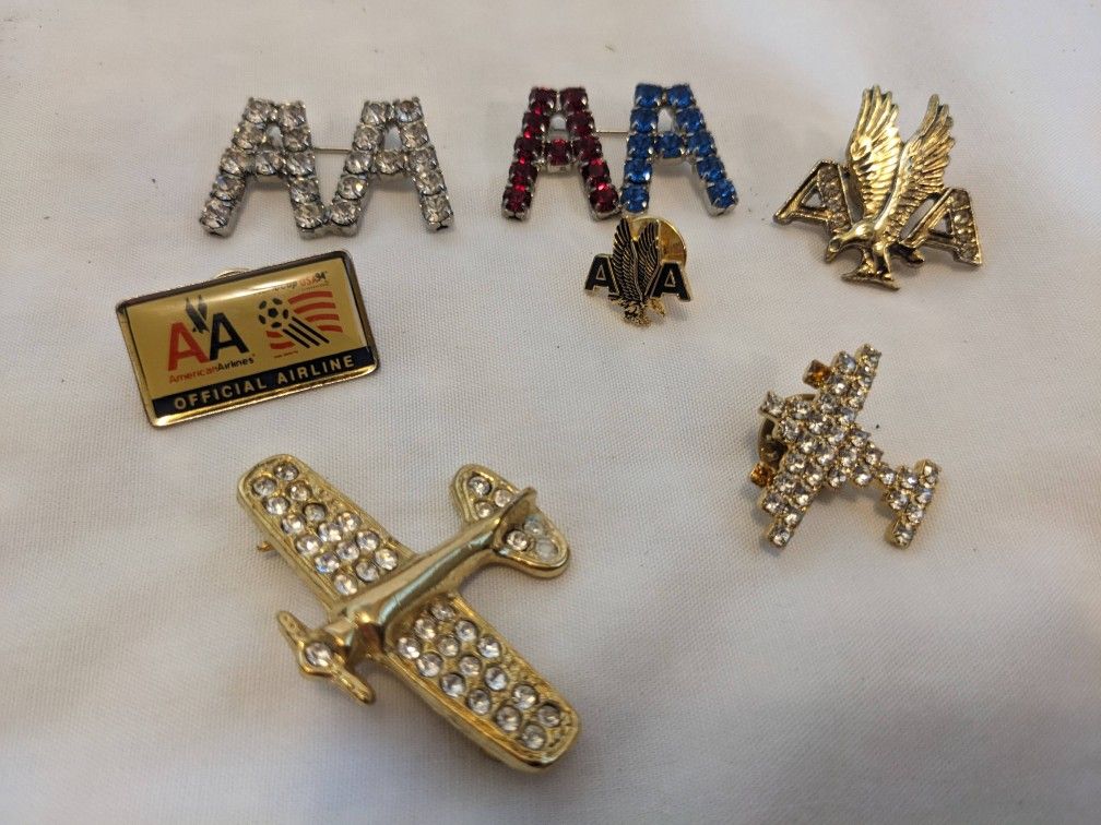Vintage airline jewelry pins