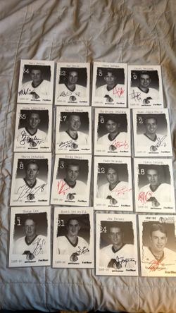 Winter Hawks Autographed Cards