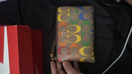 Real rainbow coach wallet