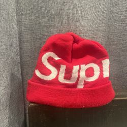Red Supreme Beanie / HEAD COVER 