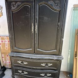 French Provincial Armoire Dresser