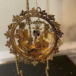 2011 Christmas Carolee’s Danbury Mint Christmas Ornament 23 K Gold Plated