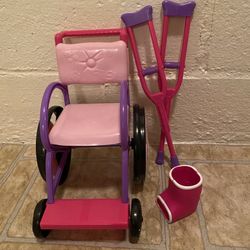 Wheelchair Accessory Set for American Girl or Our Generation Doll