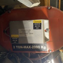 CM 2 ton Electric Chain Hoists CR 200-250