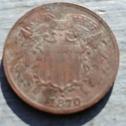 1870 TWO CENTS SHEILD 