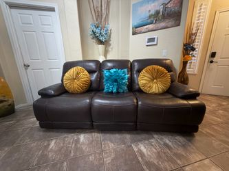Ridgewin leather power reclining 3 seat sofa from Costco
