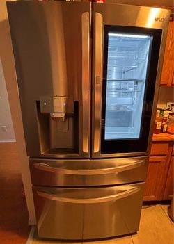 LG InstaView Door-in-Door Smart Refrigerator – 2021 – Stainless Steel – Full Convert Drawer (obo)