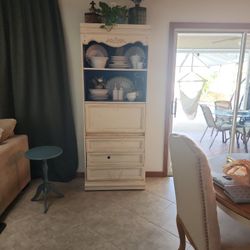 Antique Bookshelf Storege With Desk