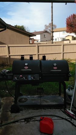 Propane and charcoal grill