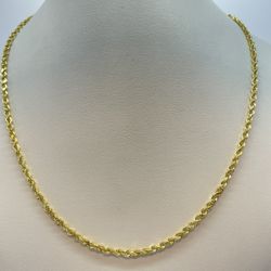 Gold Chain Rope 14K Solid New 