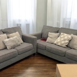 🩶✨ Ashleys 3pc Barrali Sofa set collection in Grey