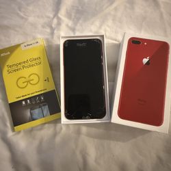 iPhone 8 Plus Red 256G- Everything Works/Battery Charges Fast-Poor Condition 