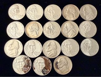 Jefferson Nickel de 5cents proof set UNC