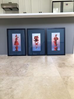 3 Framed Wall Prints Pictures, Limited Edition 2005