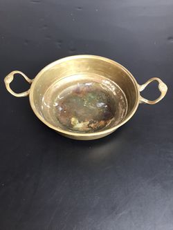 Vintage Copper Cookware Brass Handles Antique Pan Cup