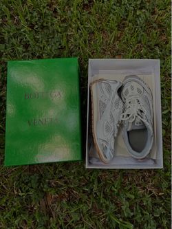 Bottega Veneta Orbit Sneakers Silver/White- Men’s– With Original Box