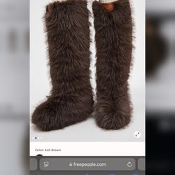 Ash Brown Faux Fur Boots 