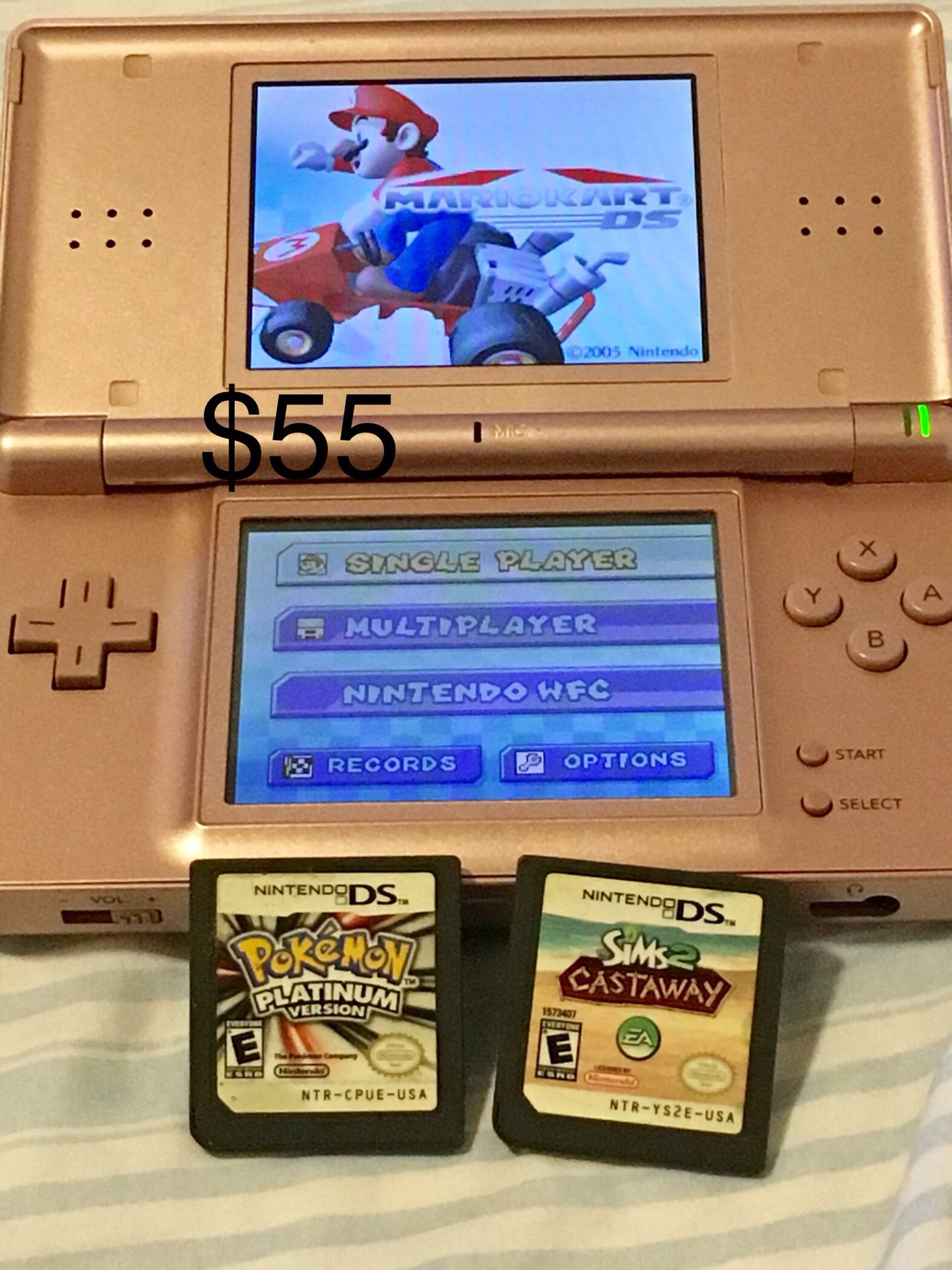 beschaving Struikelen kwaliteit Nintendo DS Lite Console with 4 Games Pokemon Platinum Mario Kart for Sale  in Saginaw, TX - OfferUp