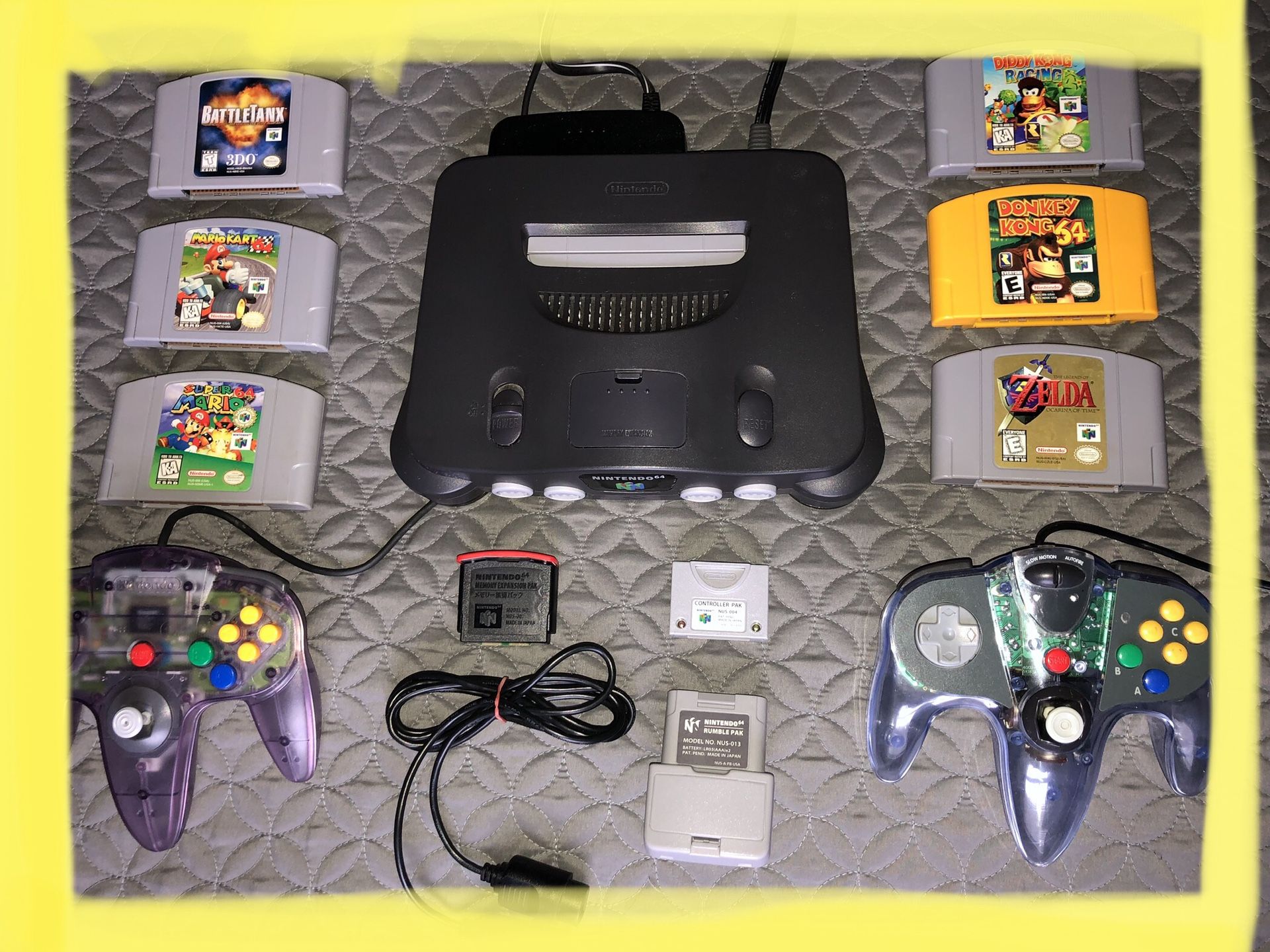 NINTENDO N64 COMPLETE W/MANY GAMES & UPGRADES