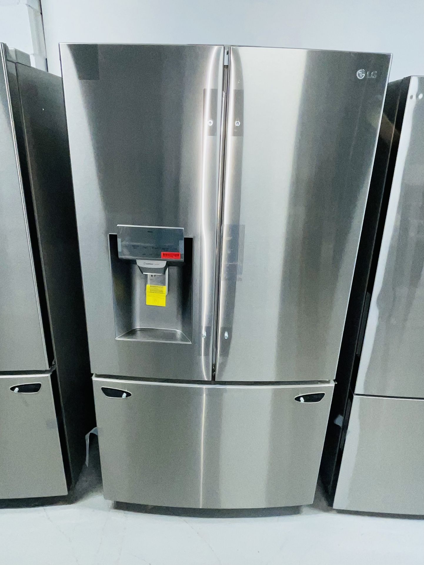 GL new refrigerator 36 inches wide stainless steel one year warranty by the company