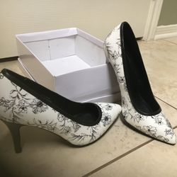 New Black and white Heels