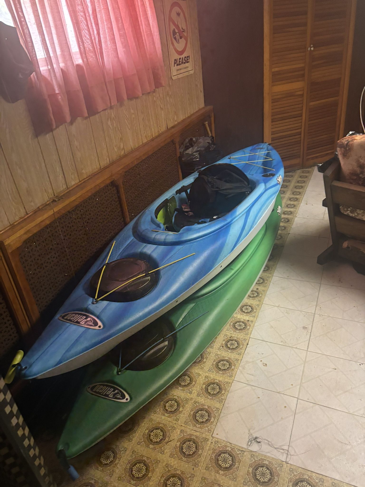 2 Kayaks With Paddles