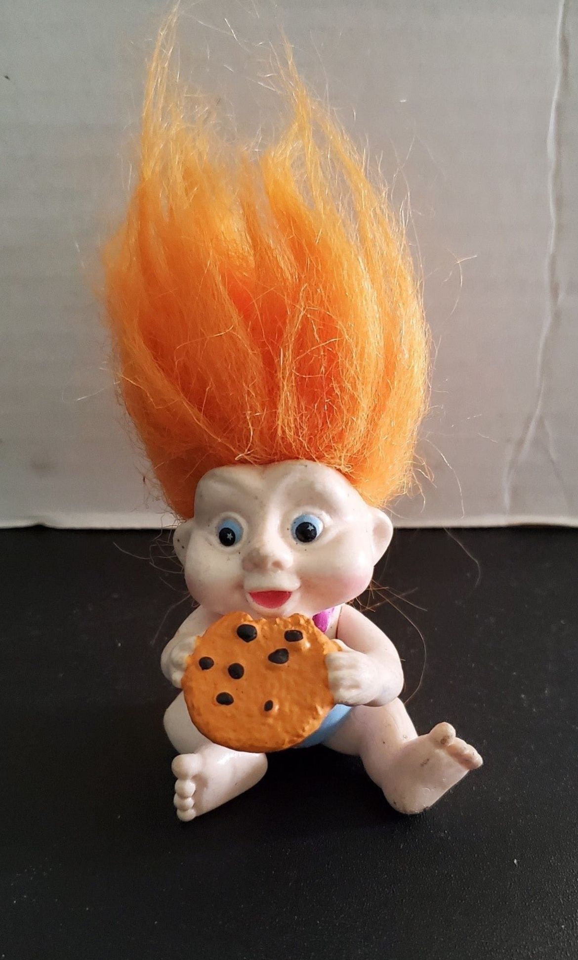 Vintage Magic Trolls Babie Orange Hair Eating A Cookie