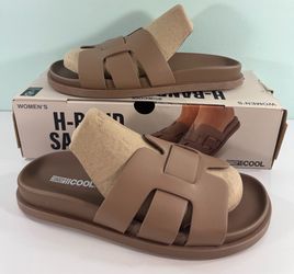 New 32 Degrees Cool H-Band Sandals Women Cushioned Slide Sandals - size 7/9