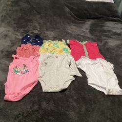 Infant Baby Girls Onesies Lot Of 14 Pieces Size 0-3Months 