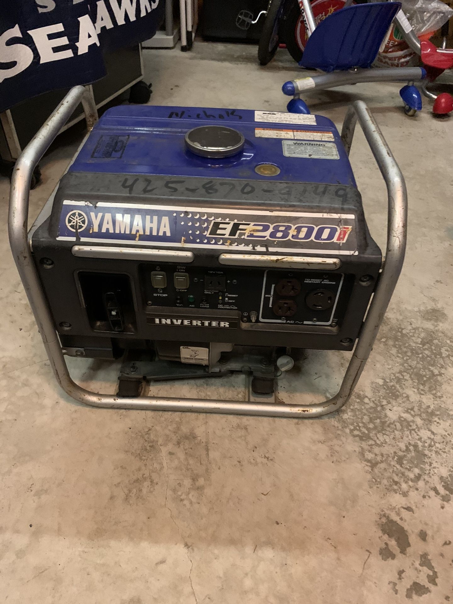 YAMAHA EF2800i PORTABLE INVERTER GENERATOR 2800 WATTS. Good condition