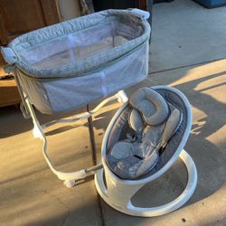 Baby Rocking Bassinet And Rocking Carrier