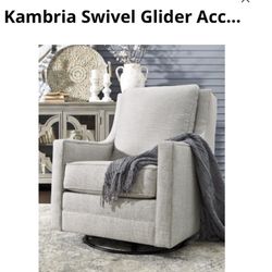 Kawbria swivel Glider, from Ashley,  cream Color 