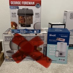 Brand New Levoit Humidifier and George Foreman Grill