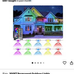 300FT Permanent Outdoor Lights,RGB Eaves Light with App Control Remote,DIY Scene Modes IP67 Waterproof Under Eave Lighting,Outdoor Lights for Decor,Ga