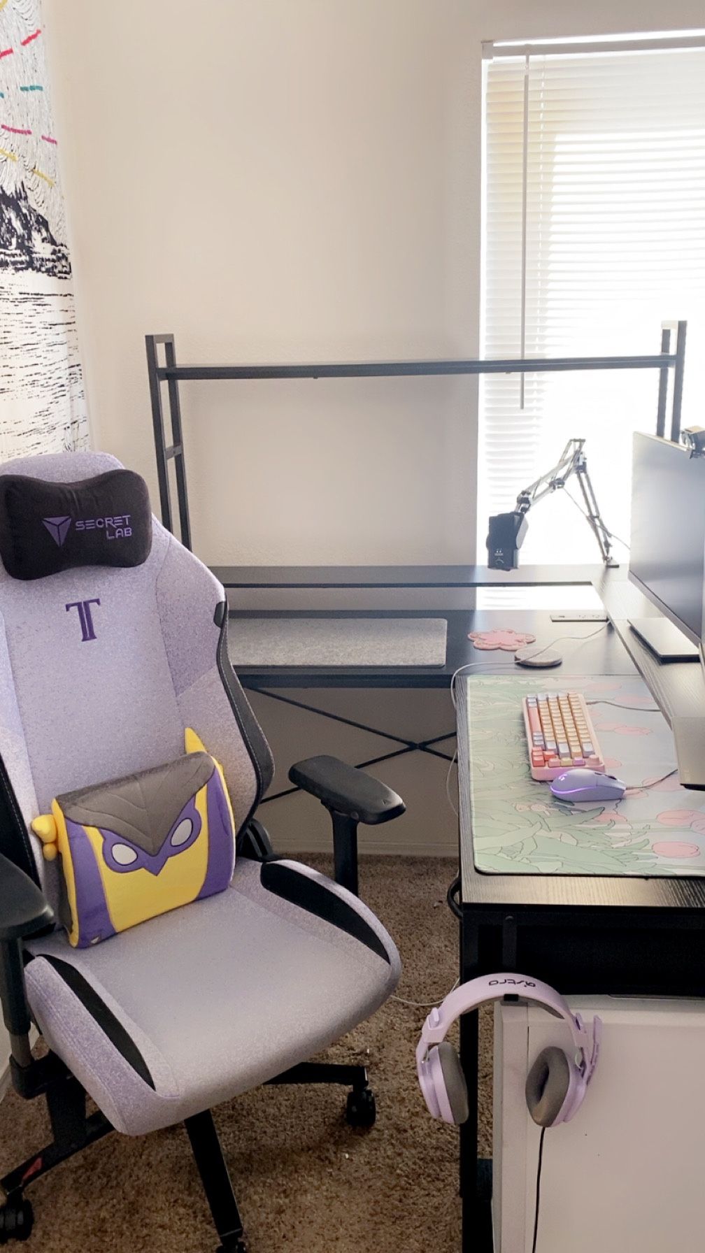 2 × Huuger L-Shaped Gaming / Office Desks (LED, Storage, Power Outlets)