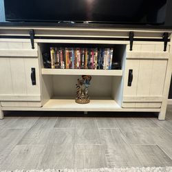 Barn door TV stand